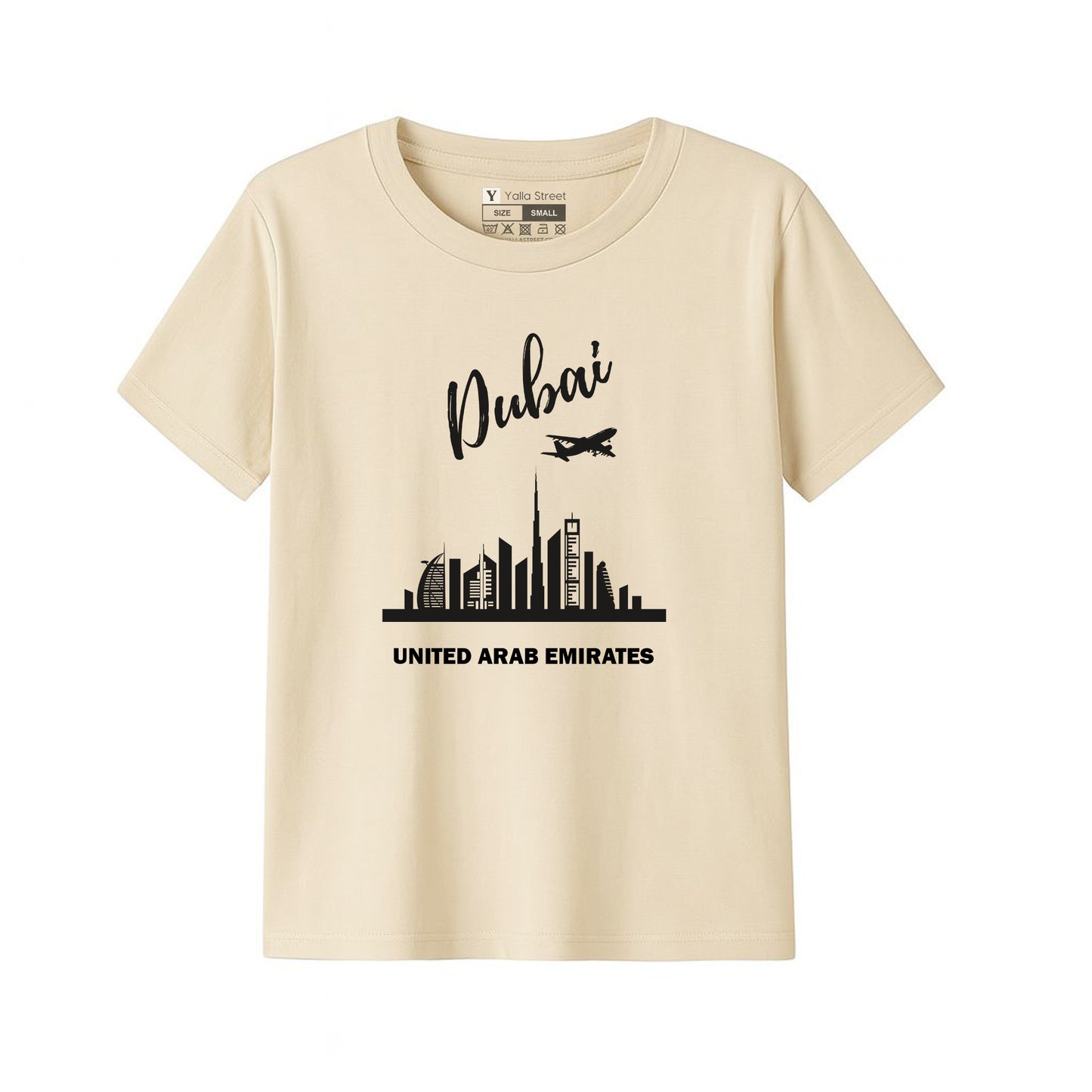Dubai Skyline Kids T-Shirt UAE Cityscape Tee Soft Cotton Travel Souvenir