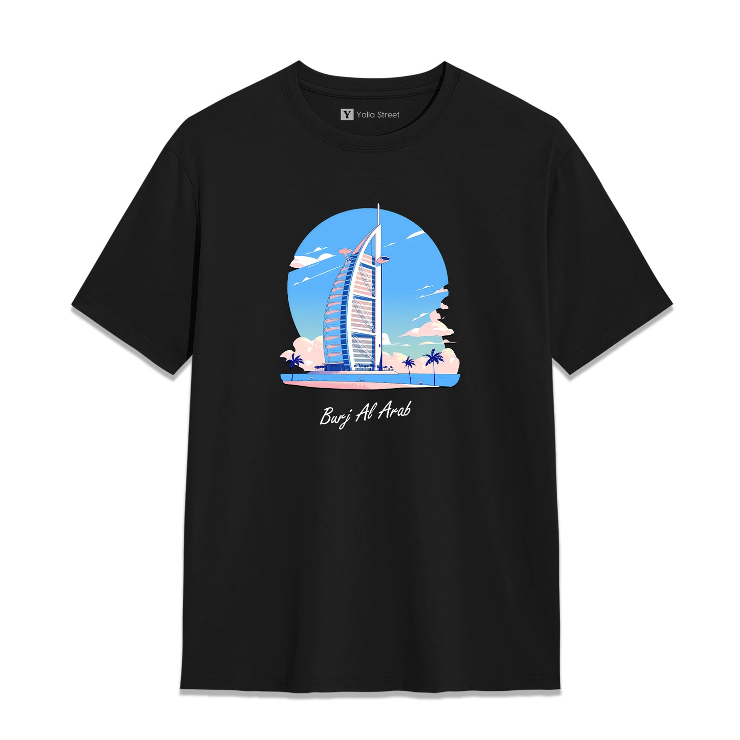 Burj Al Arab Dubai T-Shirt 100% Cotton Unisex Tee Iconic UAE Landmark