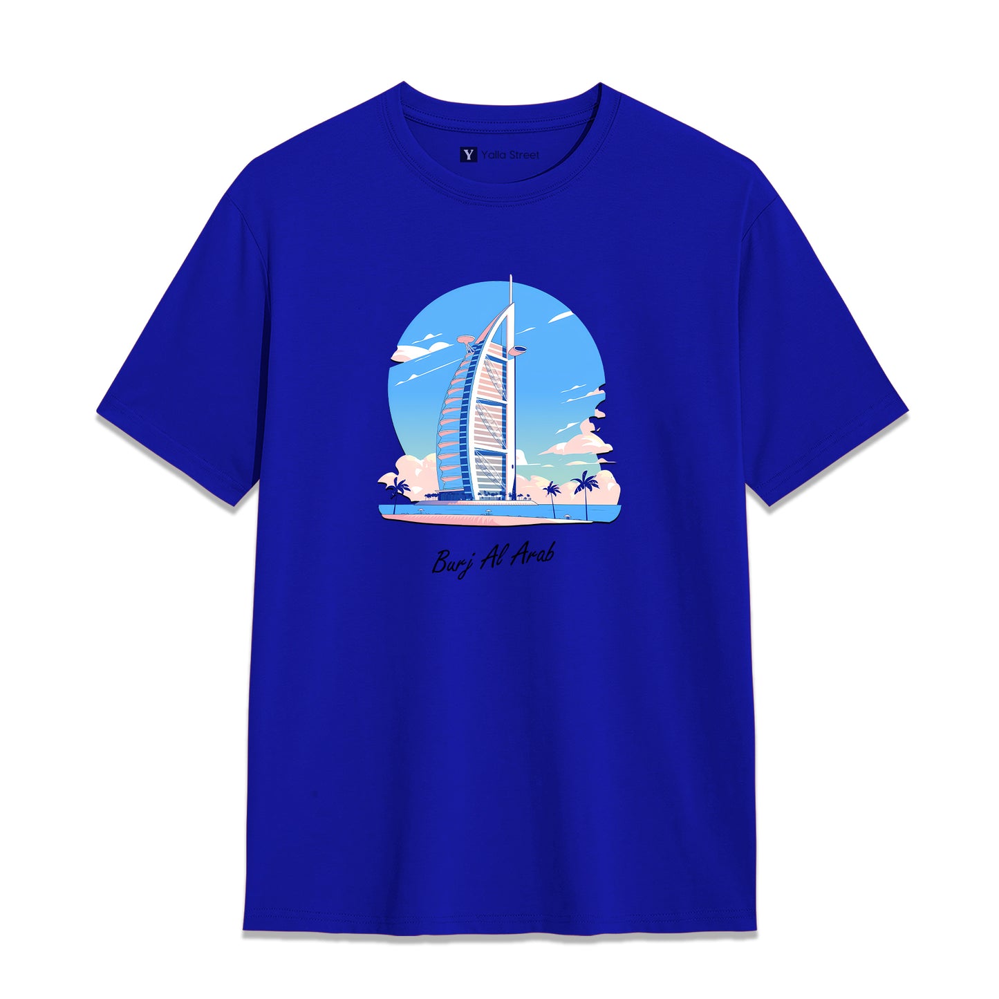 Burj Al Arab Dubai T-Shirt 100% Cotton Unisex Tee Iconic UAE Landmark