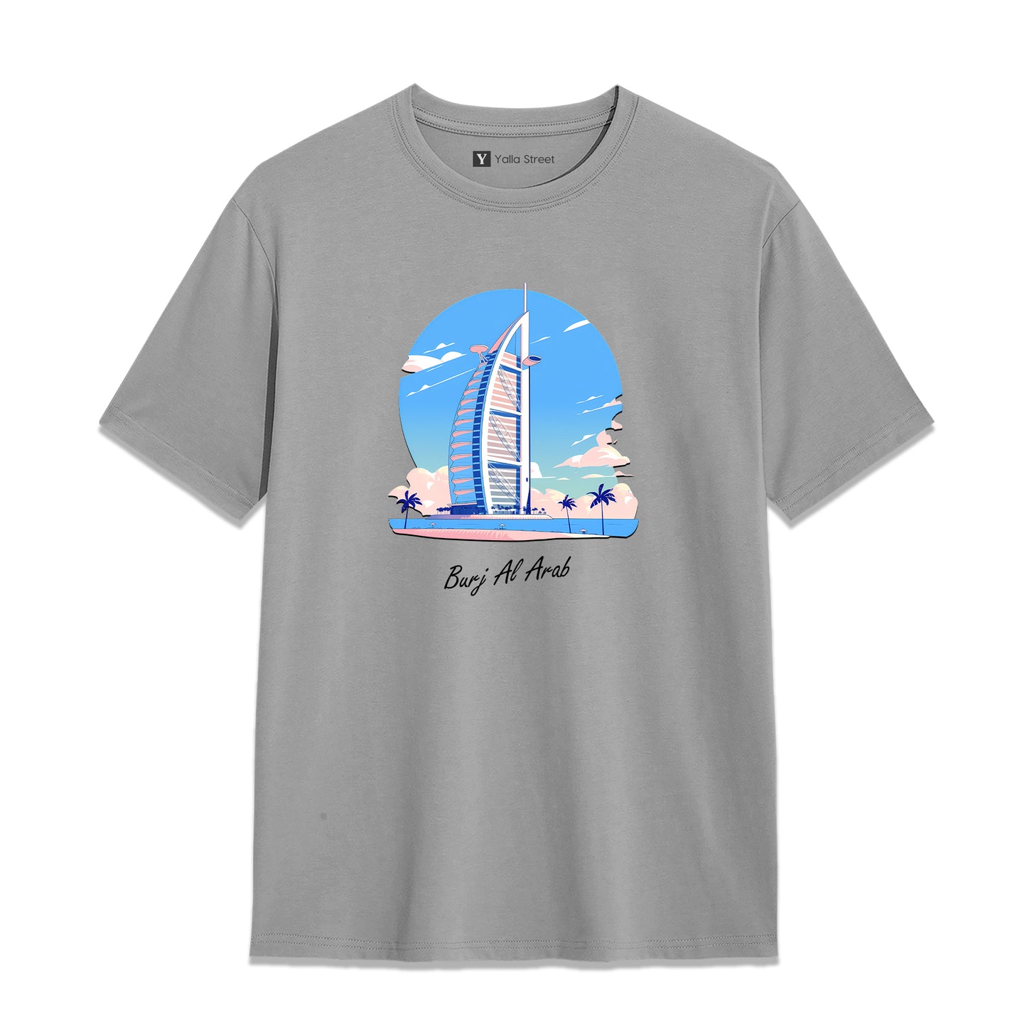 Burj Al Arab Dubai T-Shirt 100% Cotton Unisex Tee Iconic UAE Landmark