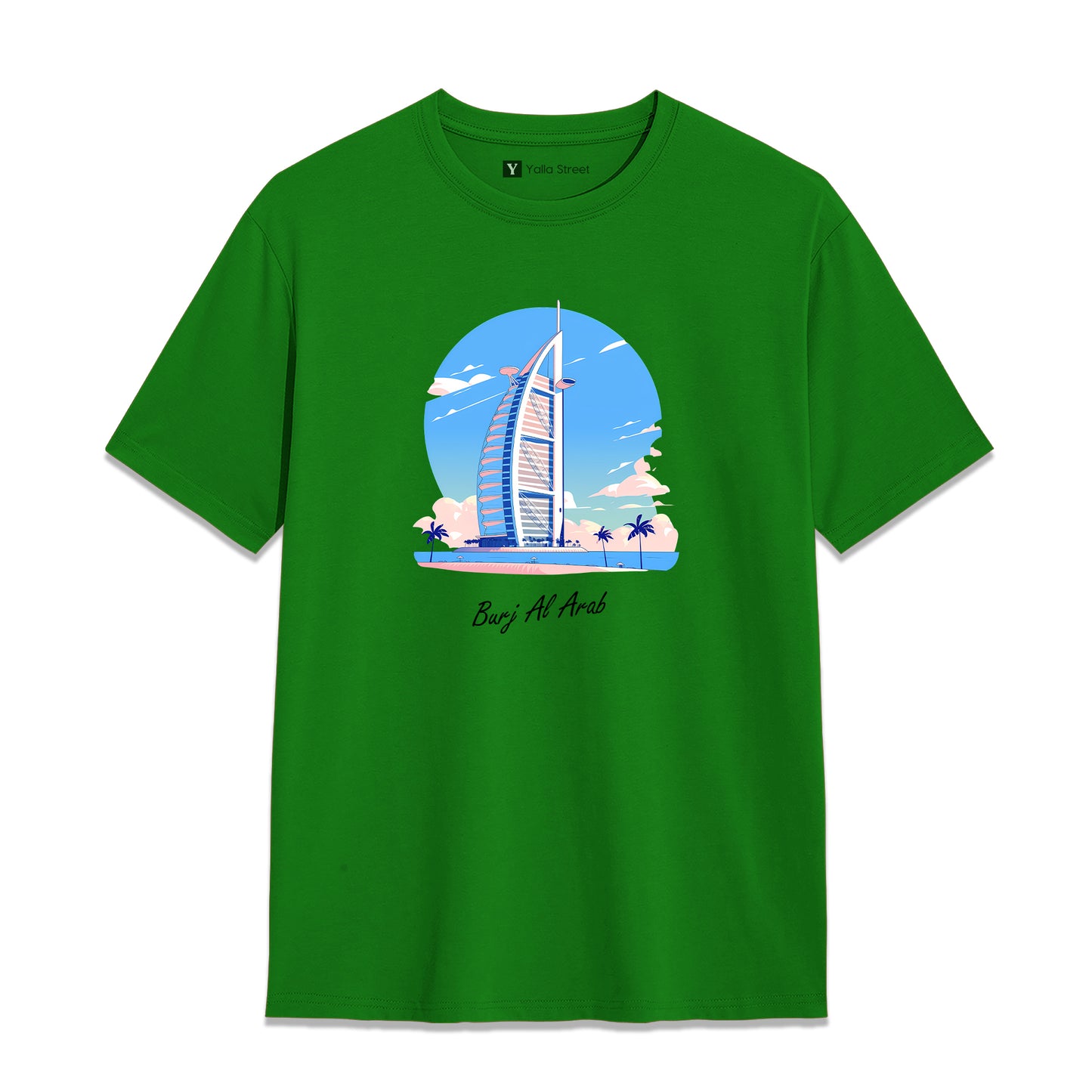 Burj Al Arab Dubai T-Shirt 100% Cotton Unisex Tee Iconic UAE Landmark