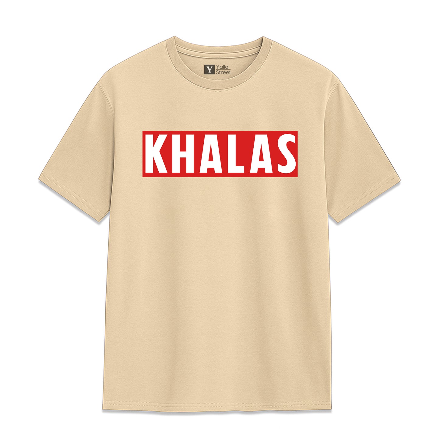 KHALAS T-Shirt – Bold Arabic Slang Tee 100% Cotton Unisex Streetwear UAE-Inspired Graphic