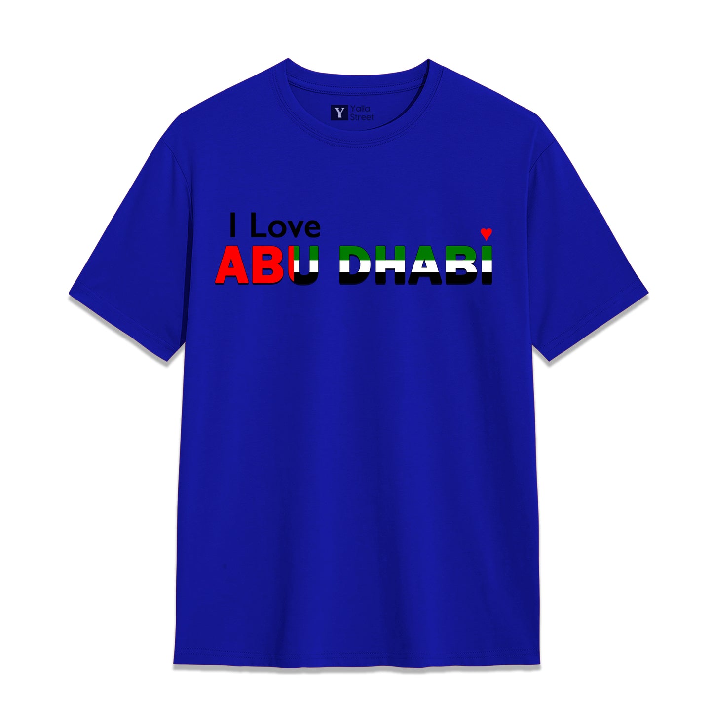 I Love Abu Dhabi T-Shirt UAE Flag Graphic Tee 100% Cotton National Pride Streetwear