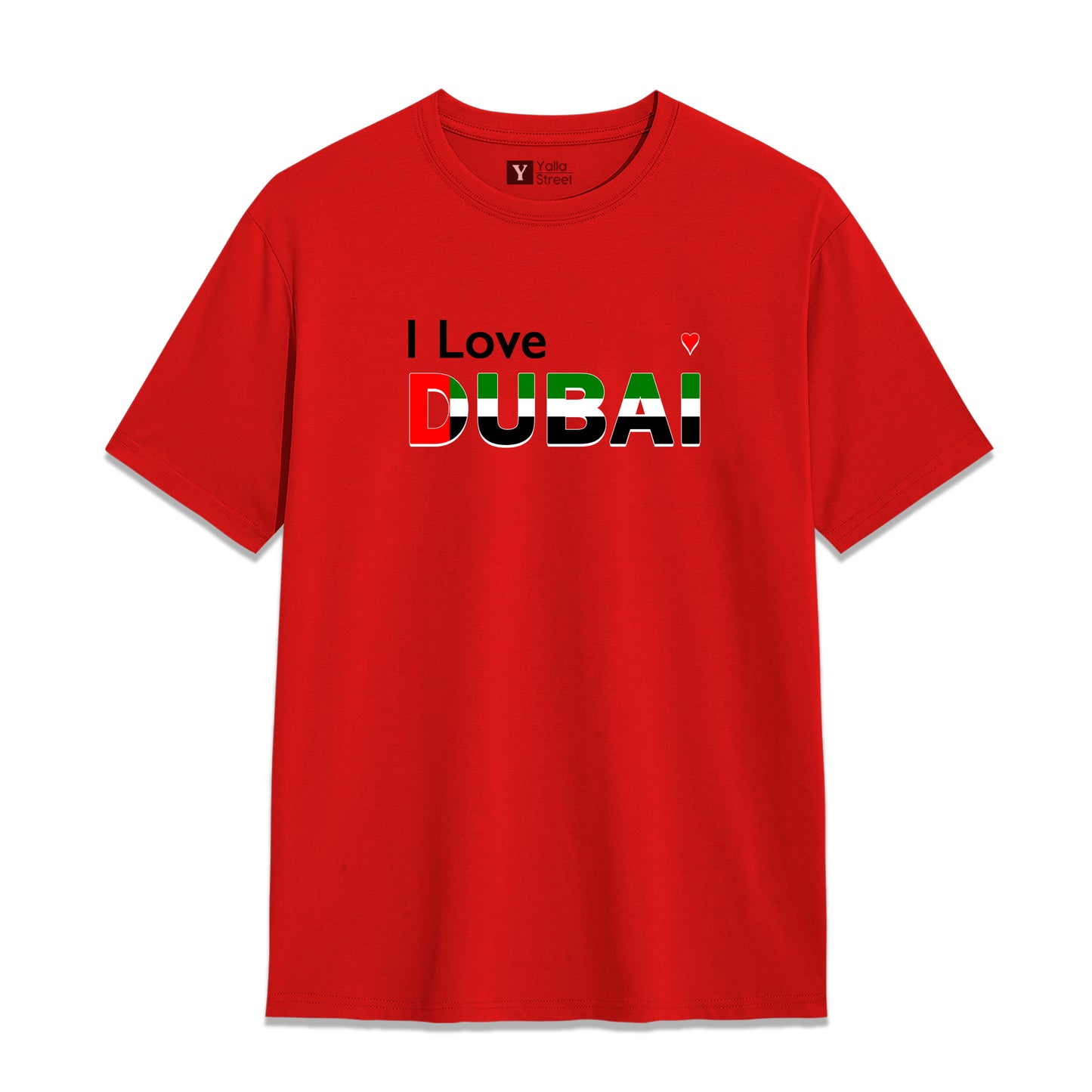 I Love Dubai T-Shirt – UAE Flag-Inspired Unisex Tee 100% National Pride Tee