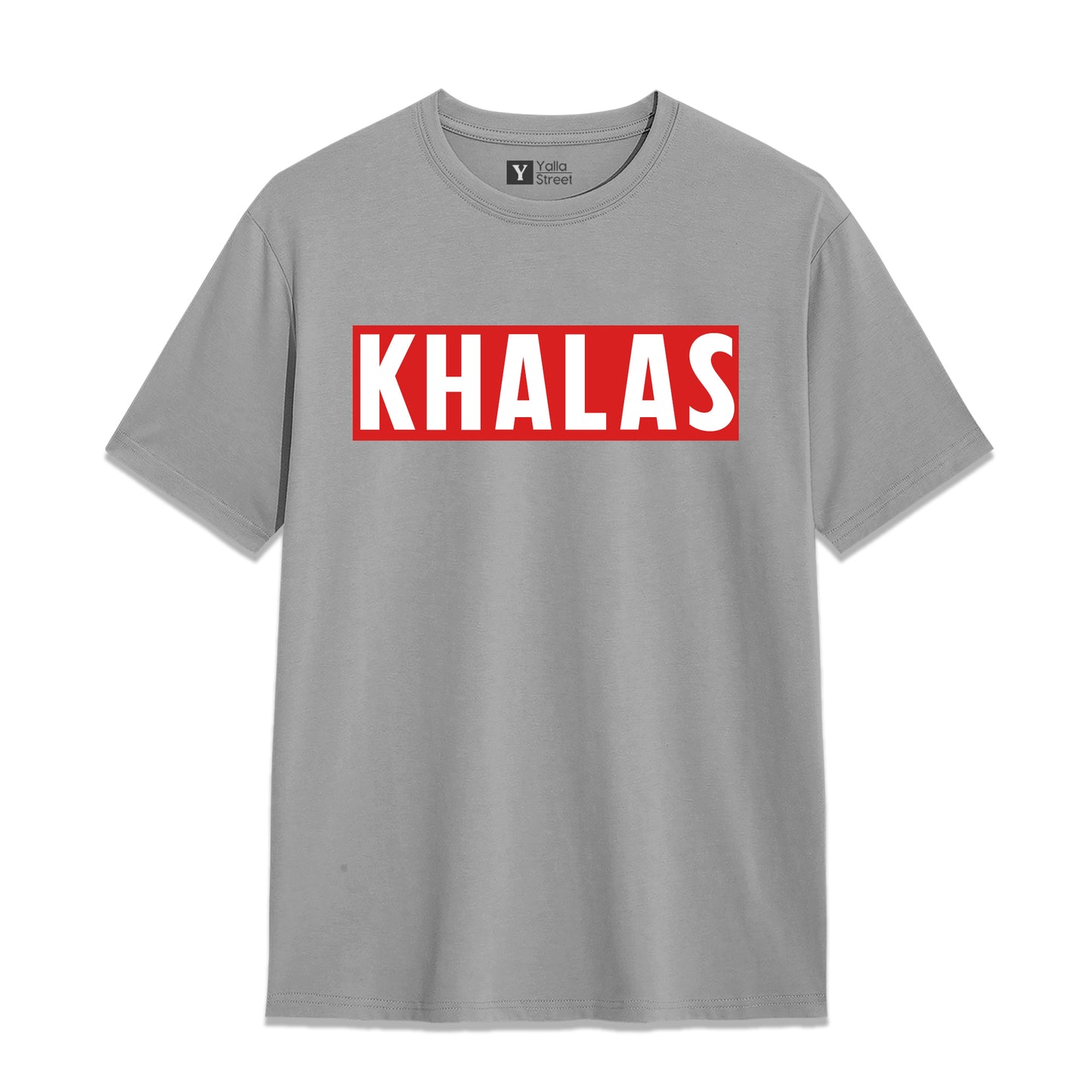 KHALAS T-Shirt – Bold Arabic Slang Tee 100% Cotton Unisex Streetwear UAE-Inspired Graphic