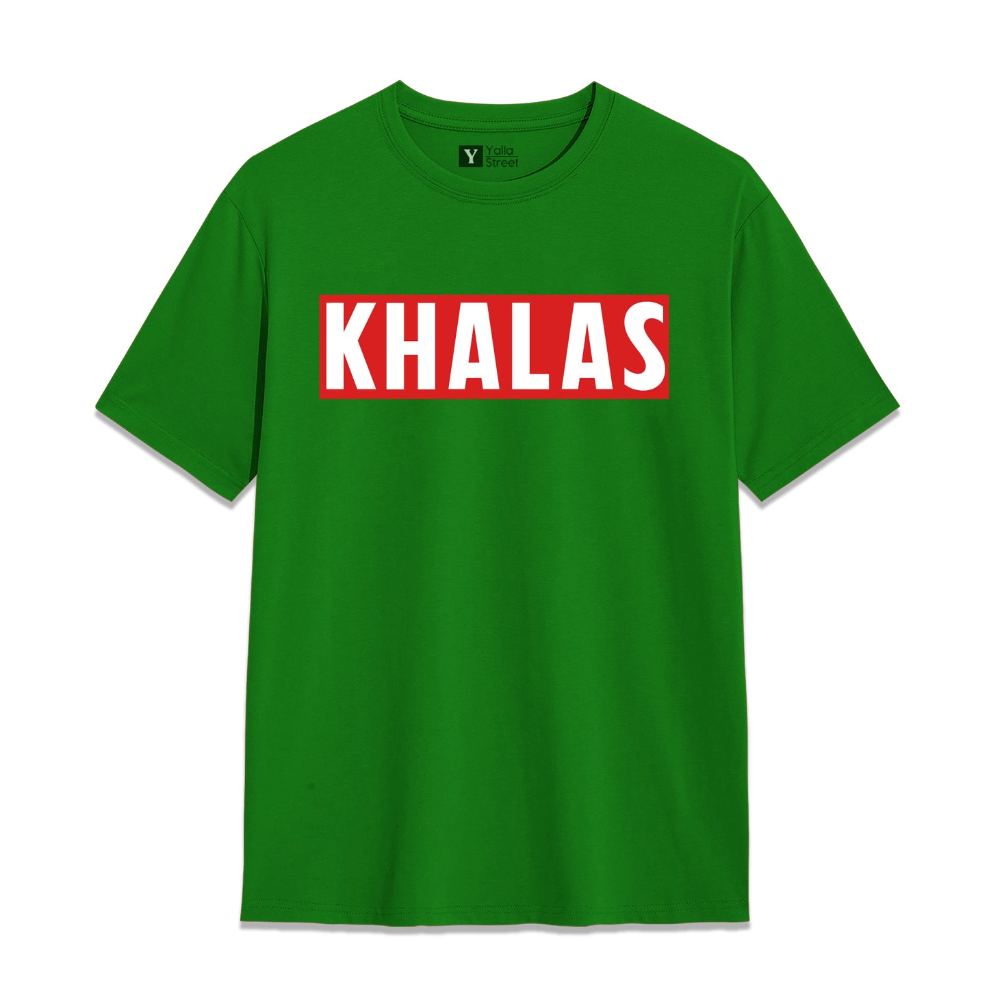 KHALAS T-Shirt – Bold Arabic Slang Tee 100% Cotton Unisex Streetwear UAE-Inspired Graphic