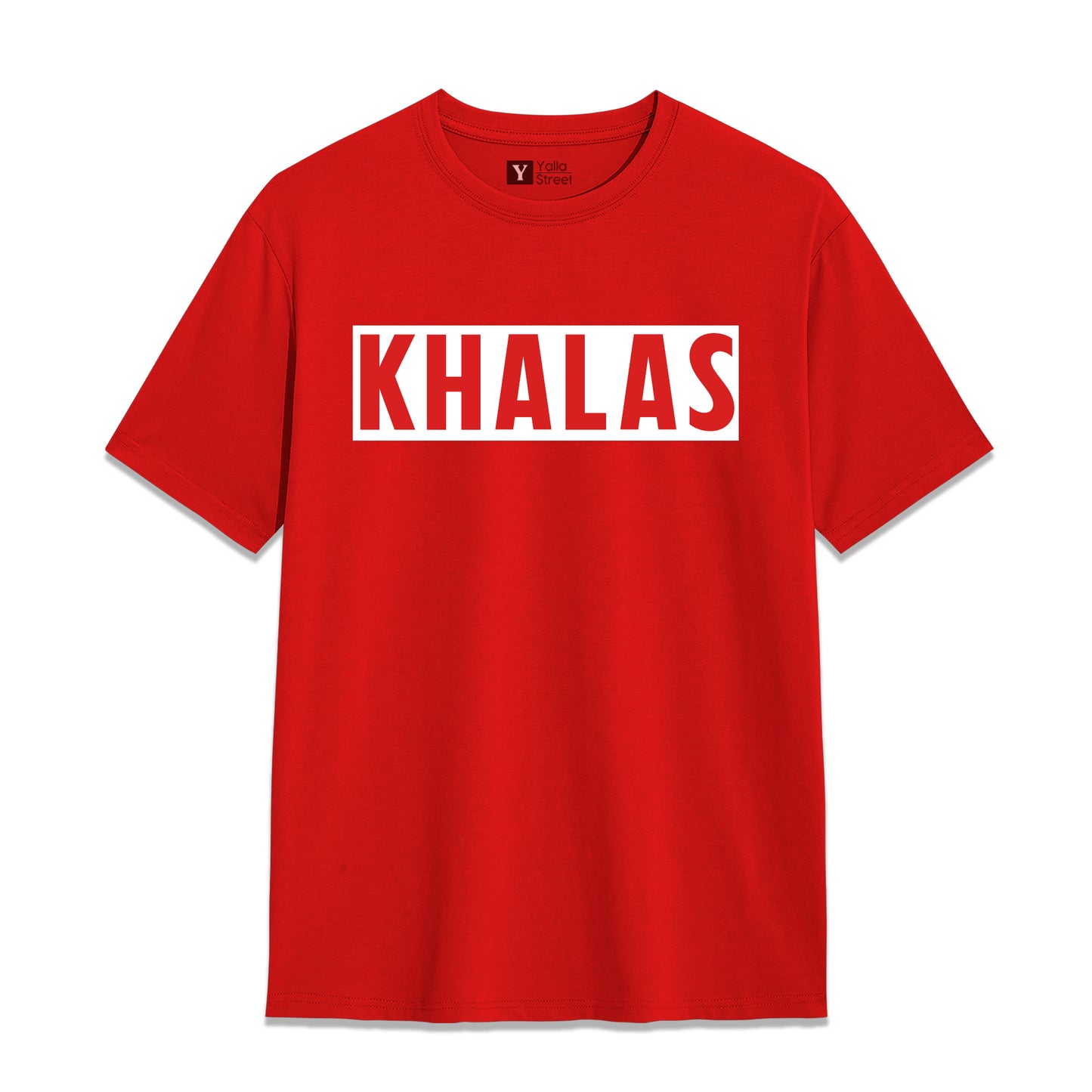 KHALAS T-Shirt – Bold Arabic Slang Tee 100% Cotton Unisex Streetwear UAE-Inspired Graphic