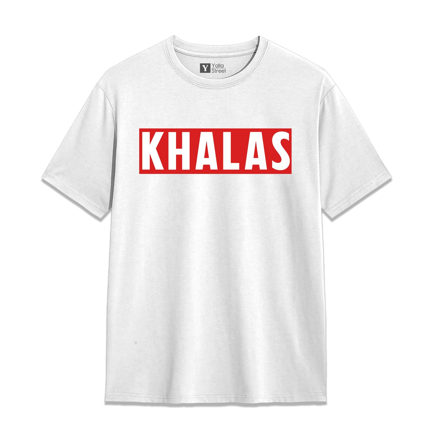KHALAS T-Shirt – Bold Arabic Slang Tee 100% Cotton Unisex Streetwear UAE-Inspired Graphic