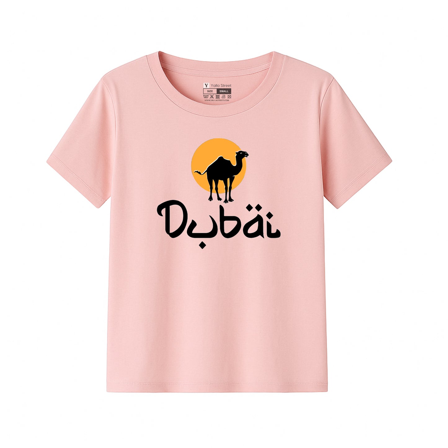 Dubai Camel Kids T-Shirt – Desert Vibes Graphic Tee | White UAE Souvenir Shirt