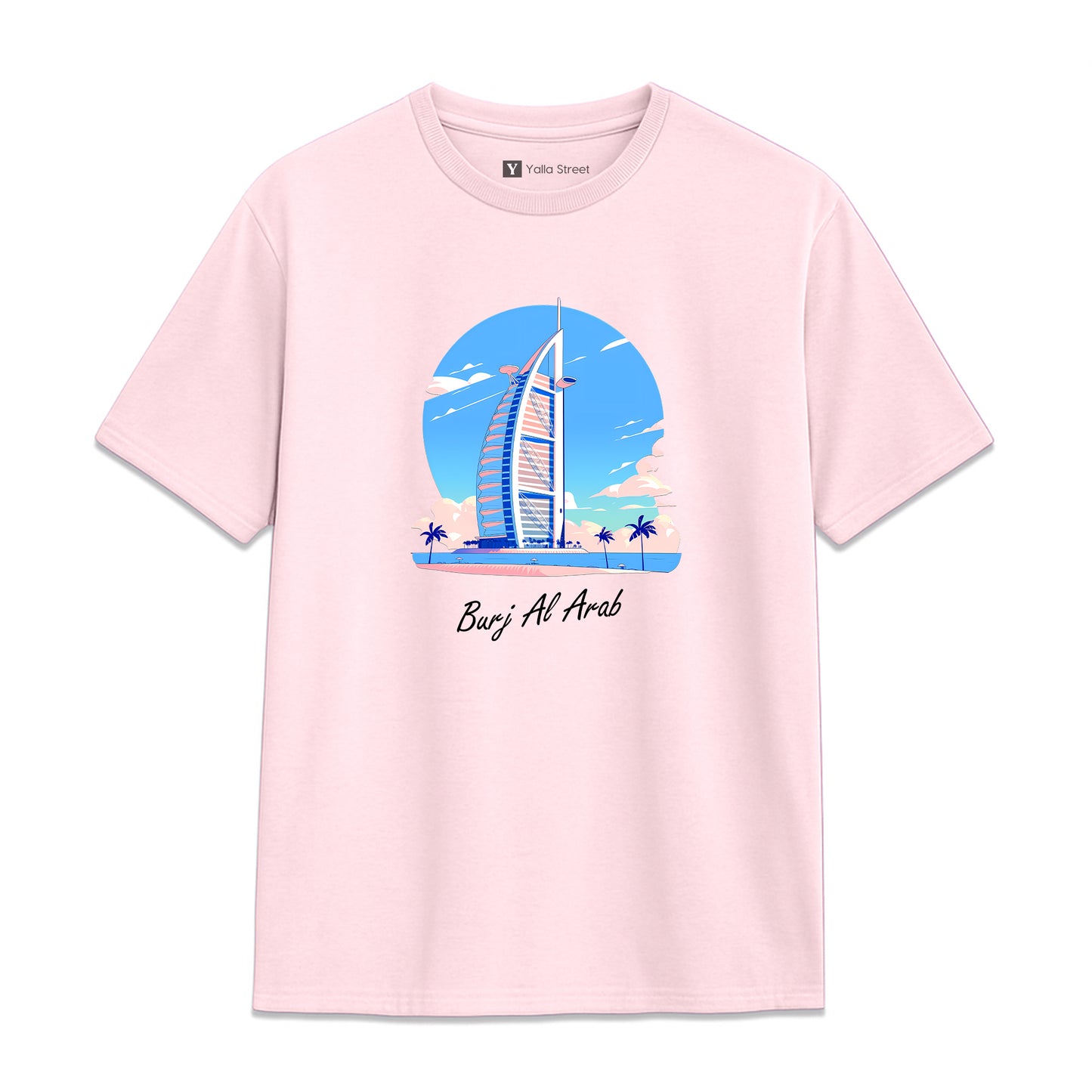 Burj Al Arab Dubai T-Shirt 100% Cotton Unisex Tee Iconic UAE Landmark