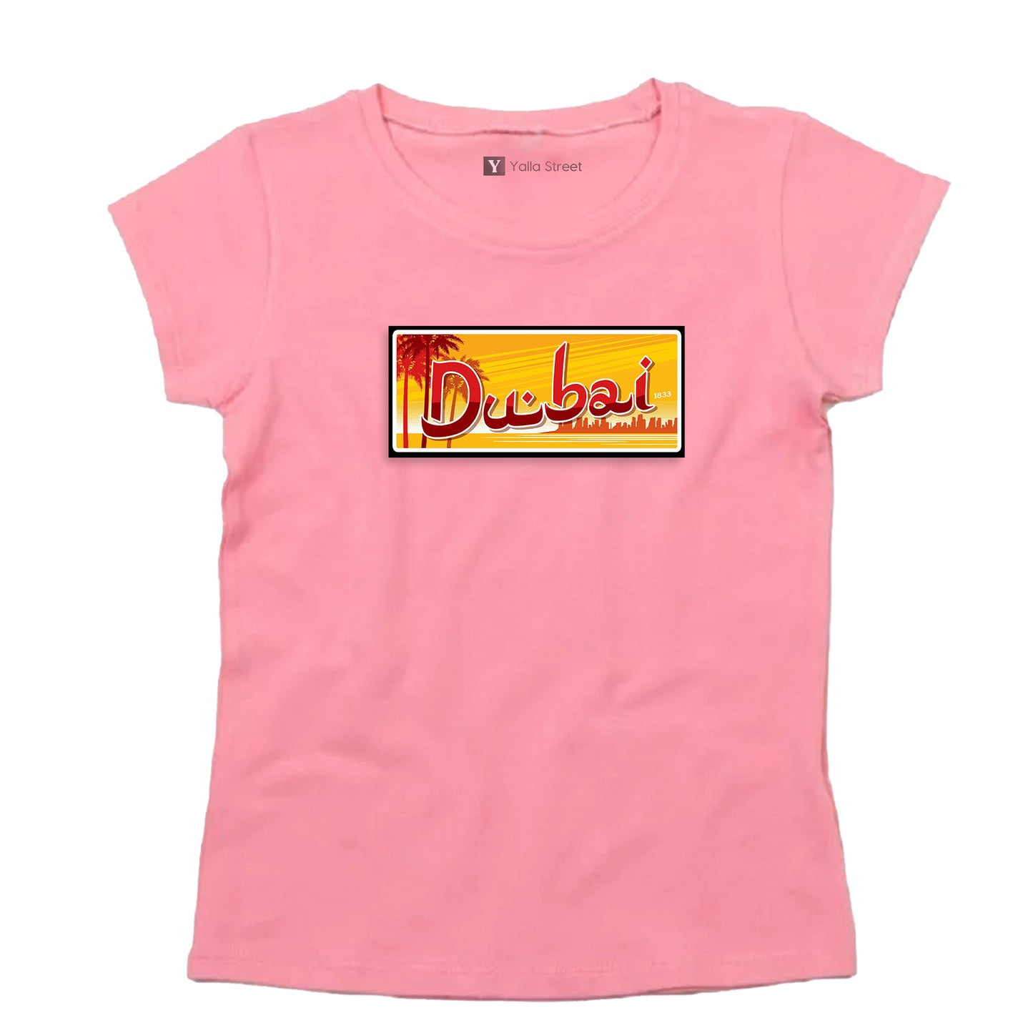 Dubai Plate Style” Women’s T-Shirt – Retro License Design 100% Cotton