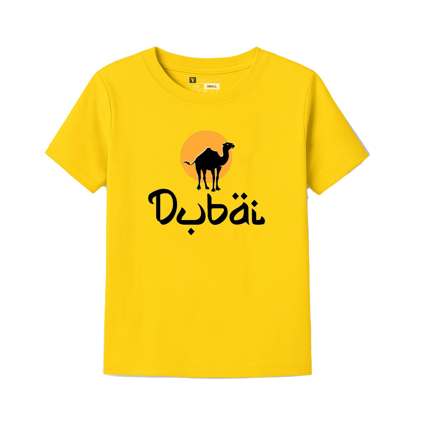 Dubai Camel Kids T-Shirt – Desert Vibes Graphic Tee | White UAE Souvenir Shirt