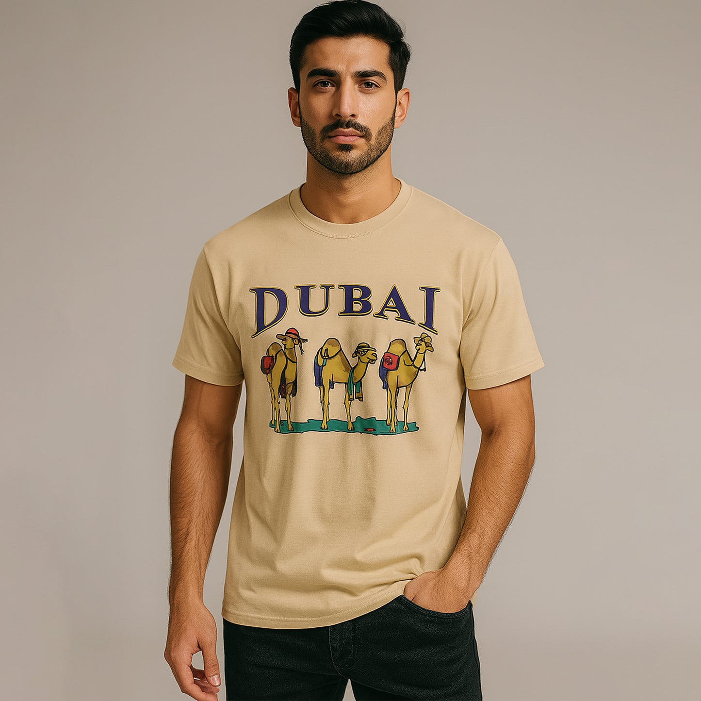 Dubai Camel Graphic T-Shirt – Fun UAE Souvenir Tee