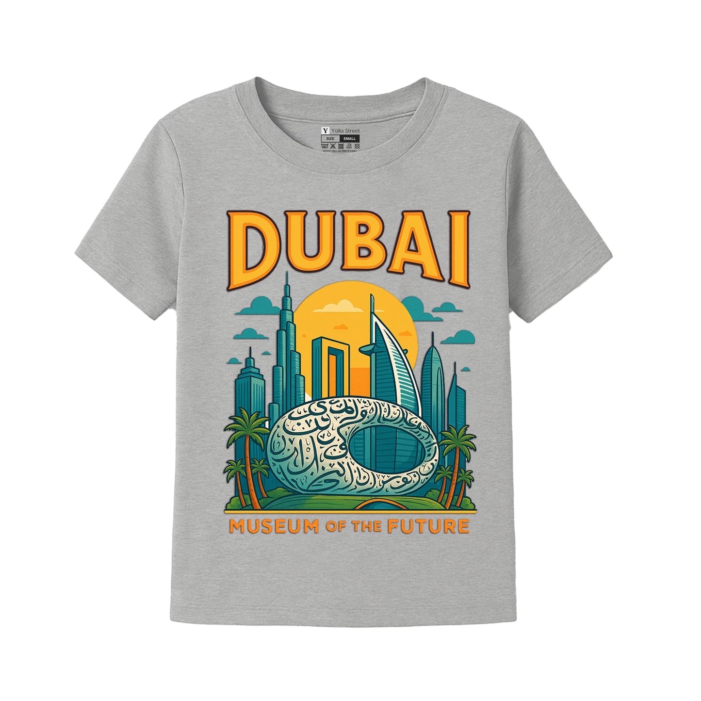 Dubai Museum of the Future Kids T-Shirt Skyline Tee Futuristic UAE Souvenir