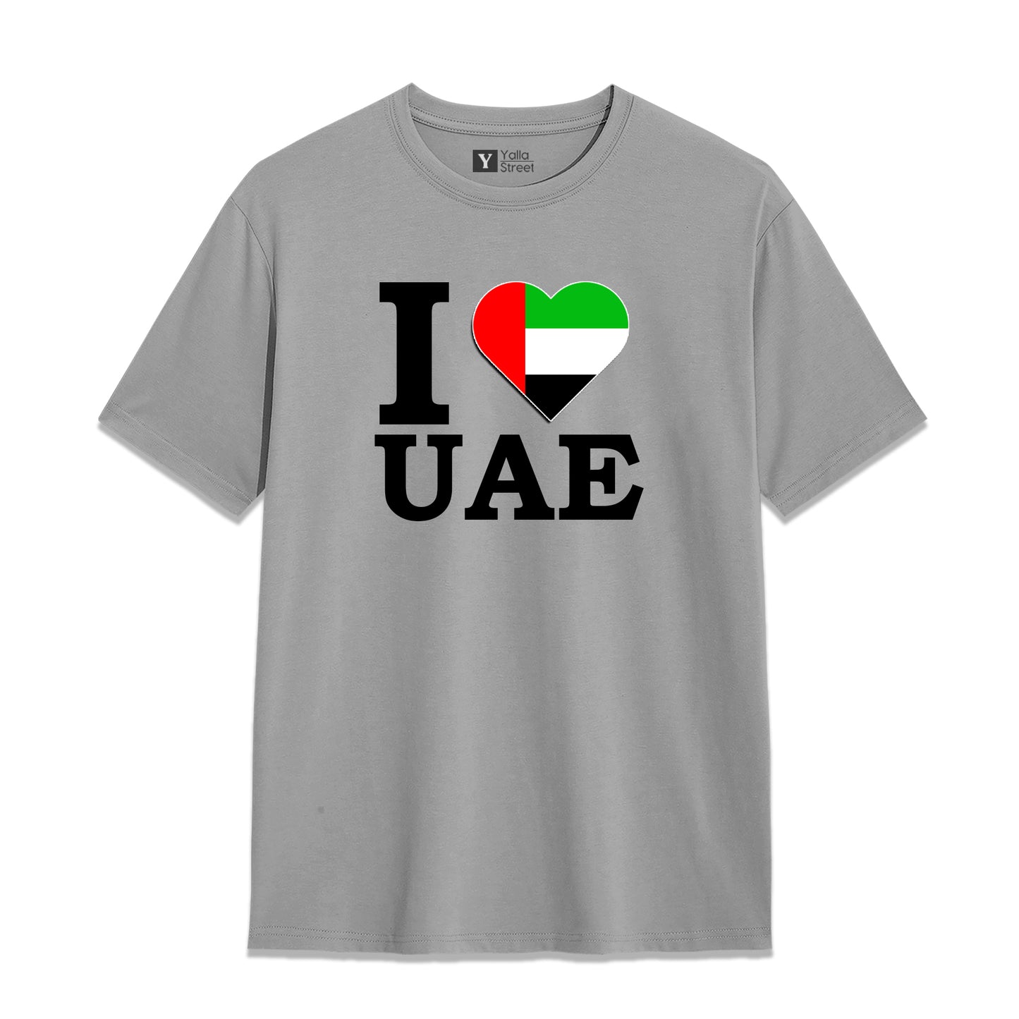 I LOVE UAE ❤️ T-Shirt 100% Cotton UAE Flag Heart Design National Pride Apparel