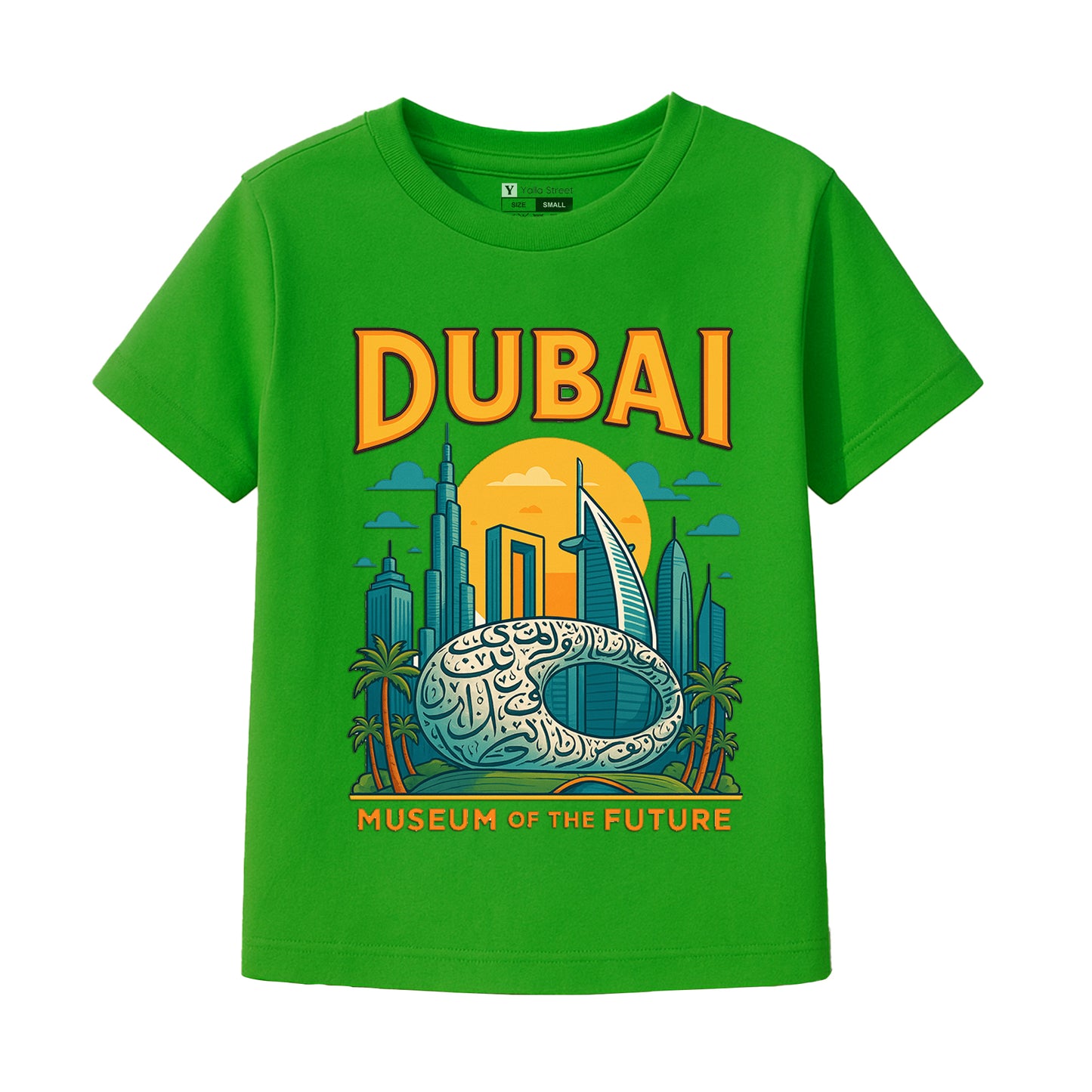 Dubai Museum of the Future Kids T-Shirt Skyline Tee Futuristic UAE Souvenir