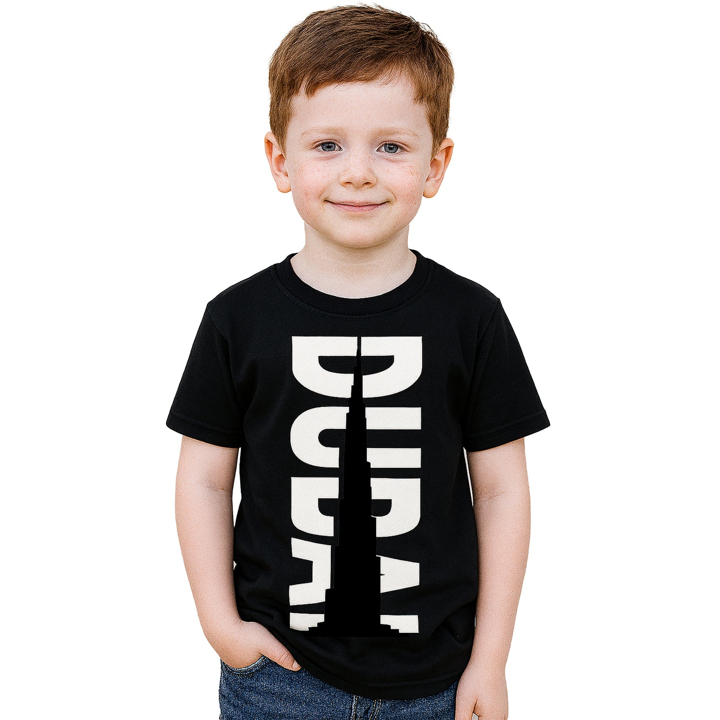 Burj Khalifa Kids T-Shirt – Bold Dubai Print | Iconic UAE Landmark Tee