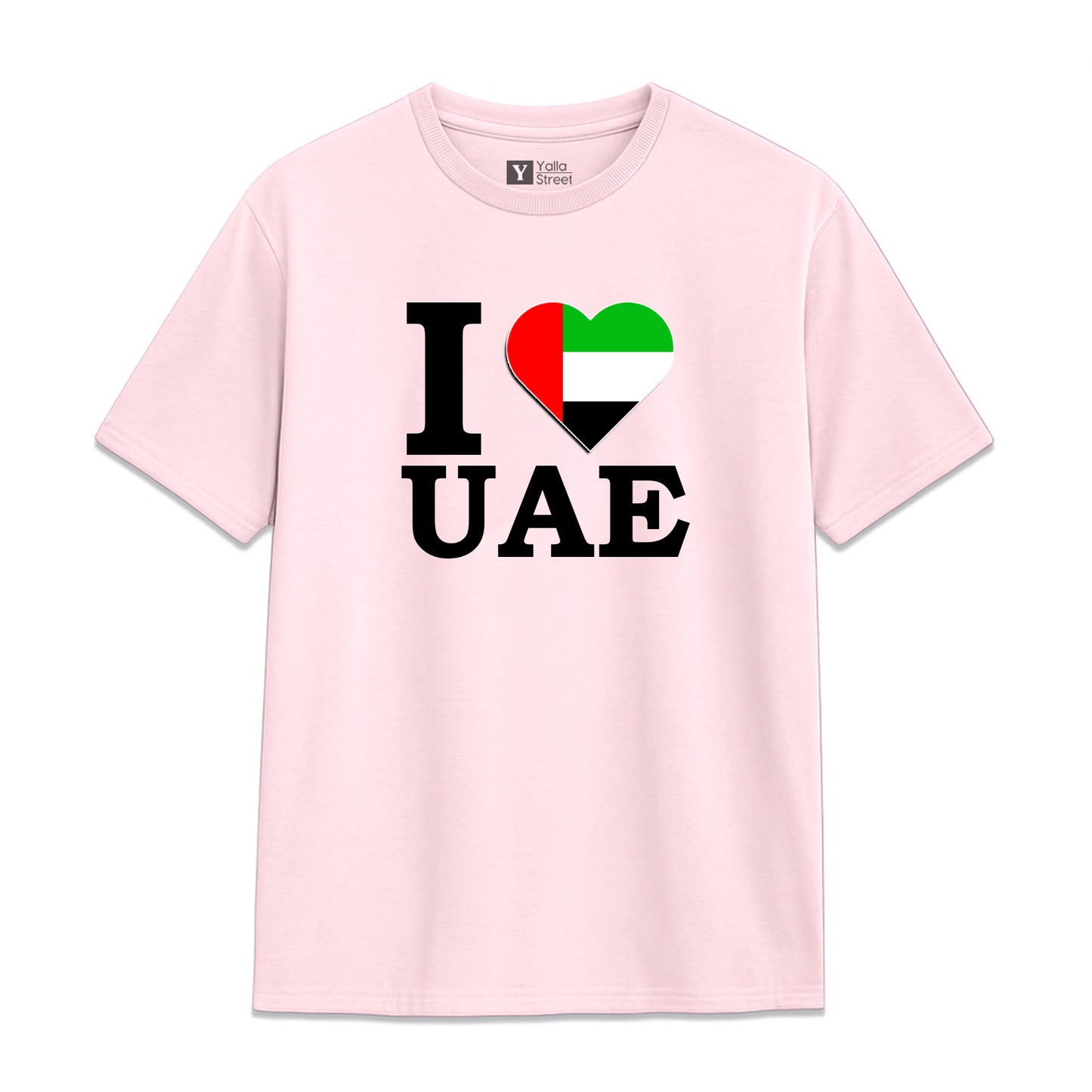 I LOVE UAE ❤️ T-Shirt 100% Cotton UAE Flag Heart Design National Pride Apparel