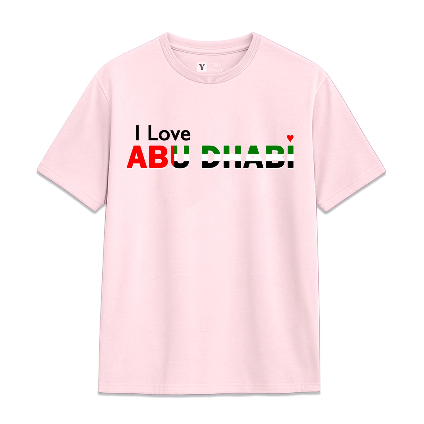 I Love Abu Dhabi T-Shirt UAE Flag Graphic Tee 100% Cotton National Pride Streetwear