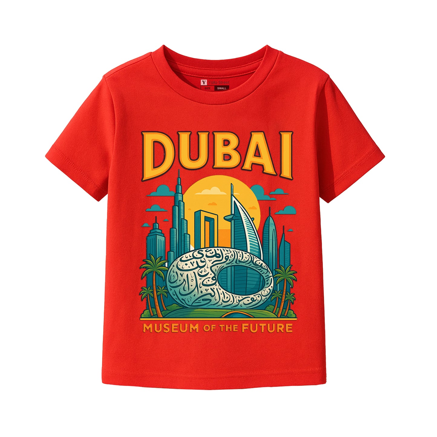 Dubai Museum of the Future Kids T-Shirt Skyline Tee Futuristic UAE Souvenir