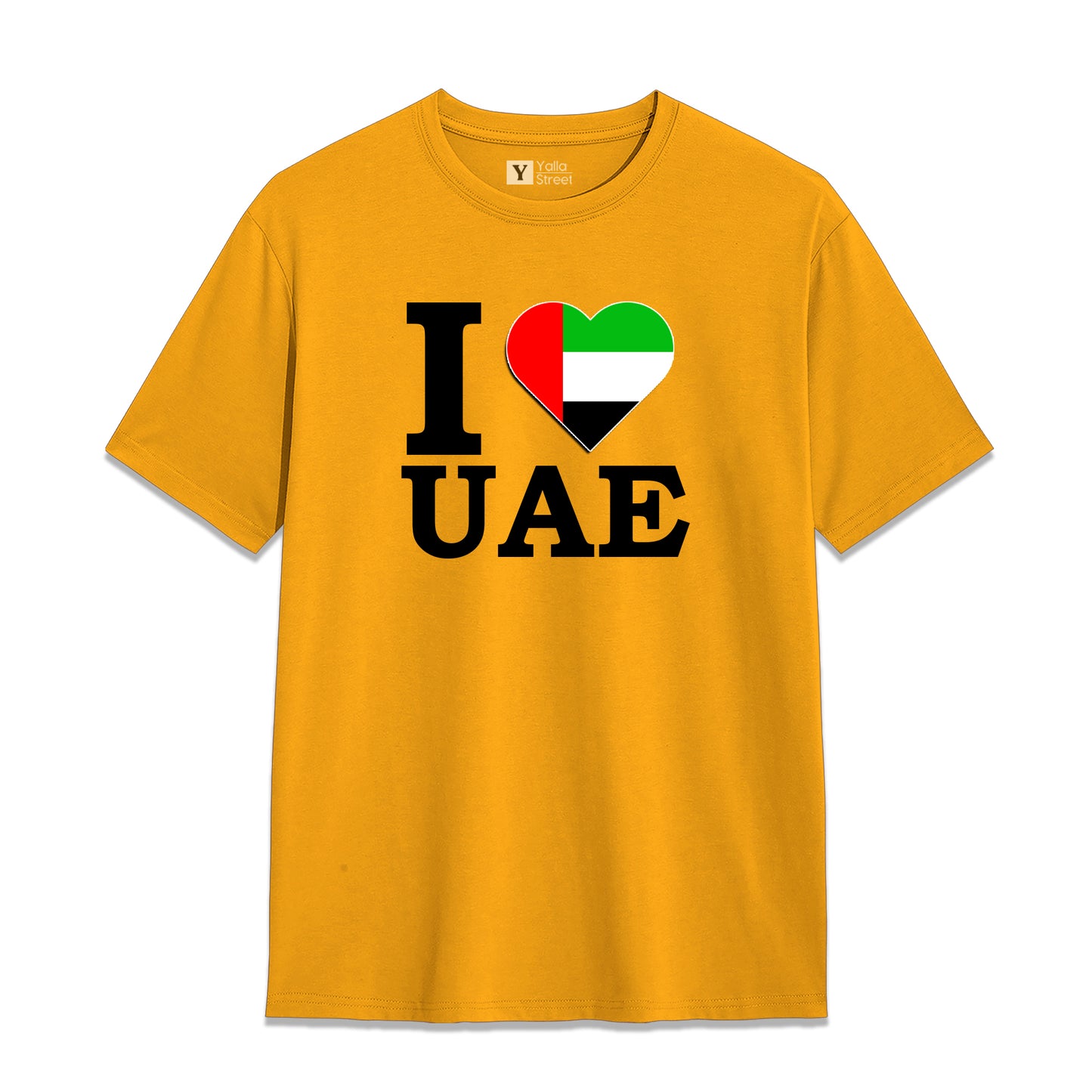 I LOVE UAE ❤️ T-Shirt 100% Cotton UAE Flag Heart Design National Pride Apparel