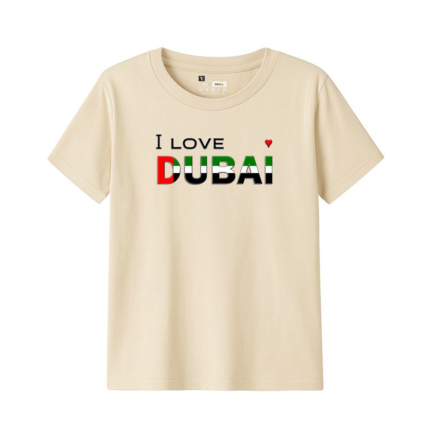I Love Dubai Kids T-Shirt – UAE Flag Colors Design | National Day Tee