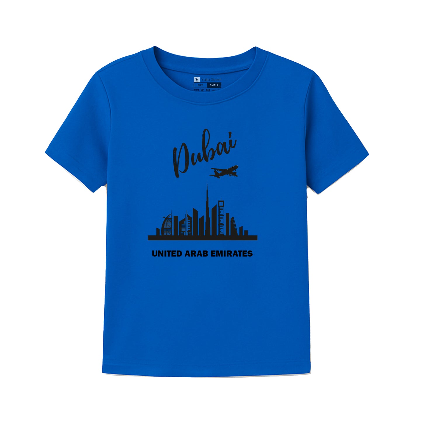 Dubai Skyline Kids T-Shirt UAE Cityscape Tee Soft Cotton Travel Souvenir