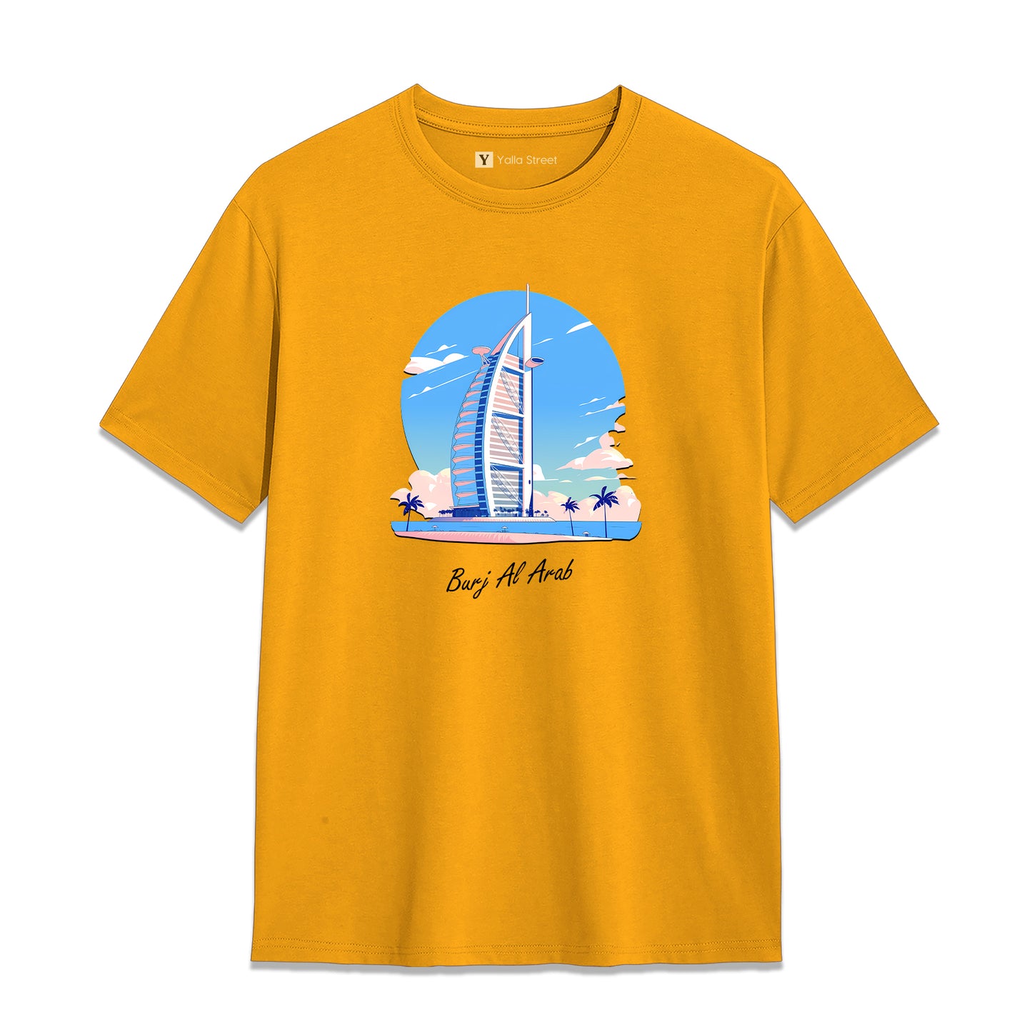 Burj Al Arab Dubai T-Shirt 100% Cotton Unisex Tee Iconic UAE Landmark