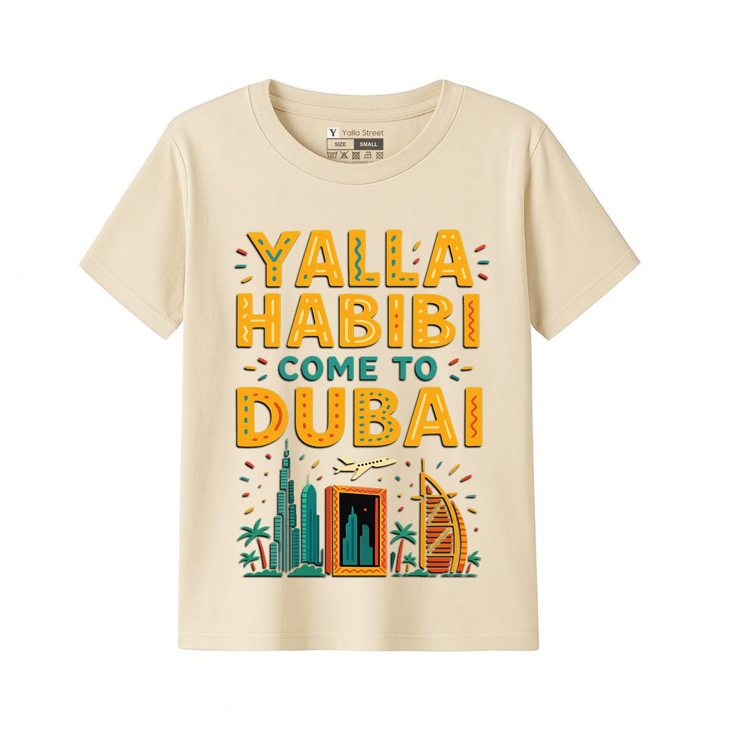 Kids Dubai T-Shirt – "Yalla Habibi Come to Dubai"