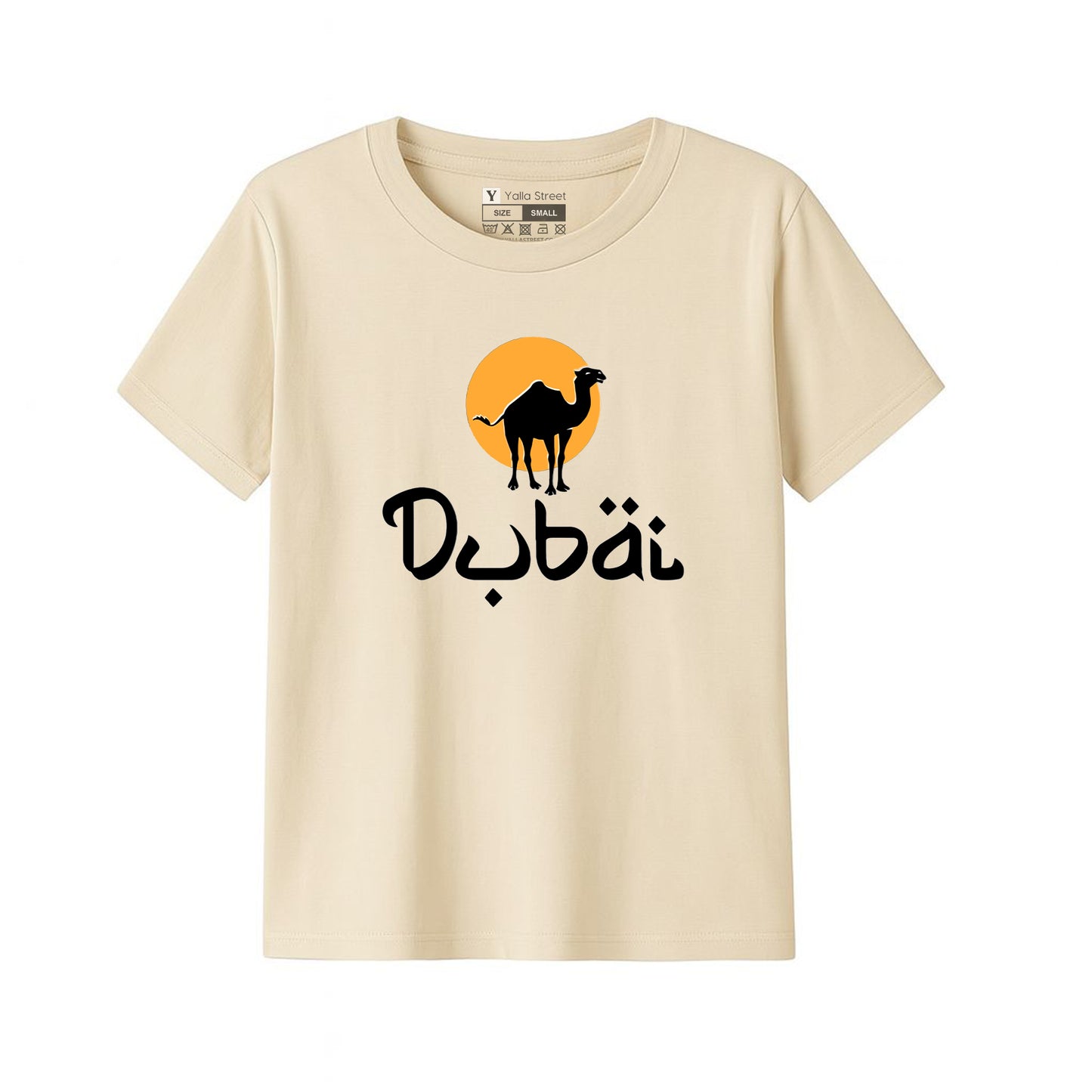Dubai Camel Kids T-Shirt – Desert Vibes Graphic Tee | White UAE Souvenir Shirt