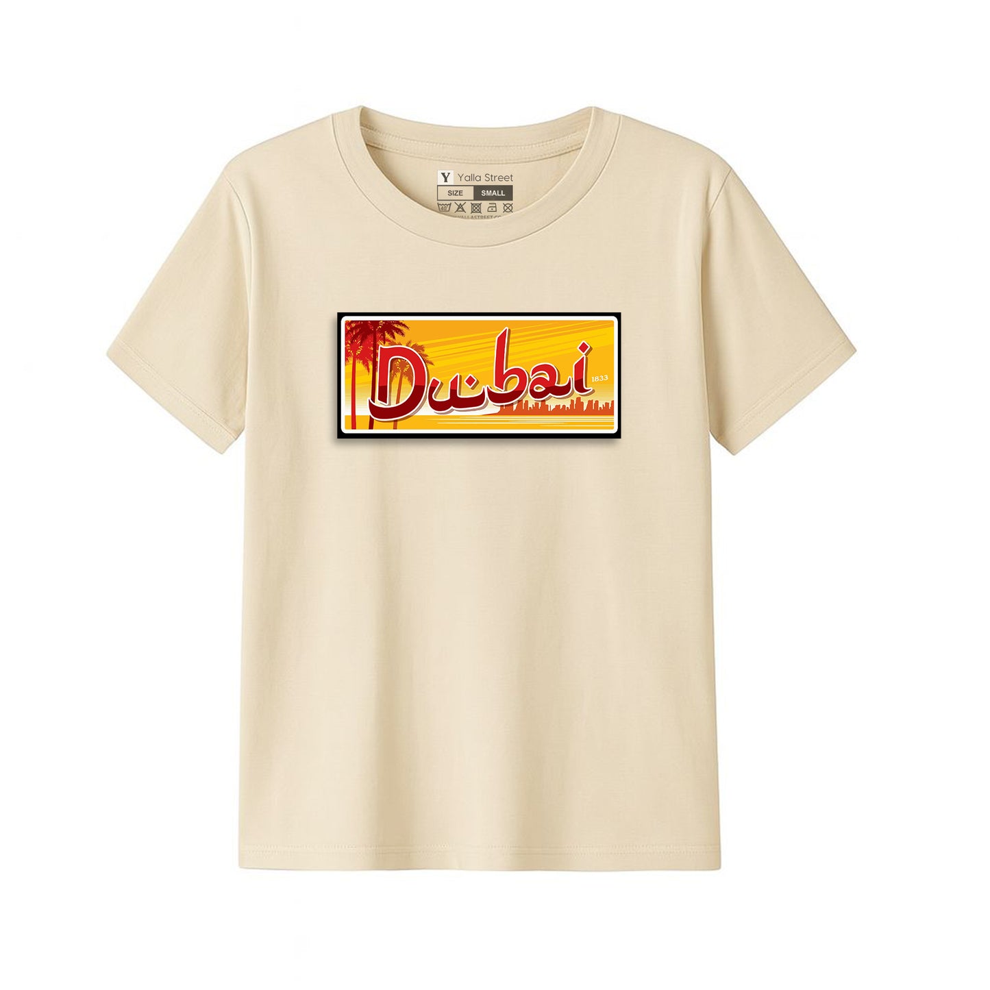 Dubai Kids T-Shirt – UAE License Plate Style Graphic | Red Cotton Souvenir Tee
