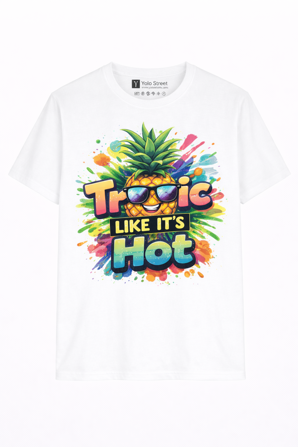 Tropic Like It’s Hot Graphic T-Shirt – Funny Pineapple Summer Tee | Unisex