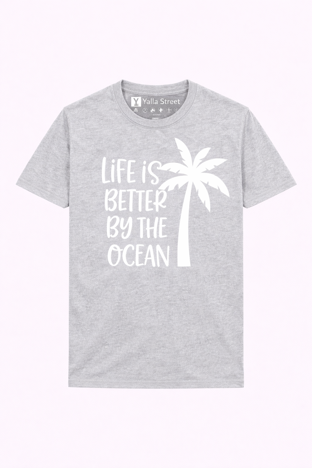 Life Is Better by the Ocean Graphic T-Shirt – Unisex Grey Beach Tee