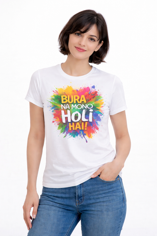 Bura Na Mano Holi Hai Kids T-Shirt – Color Splash Festival Tee forWomen | Yalla Street