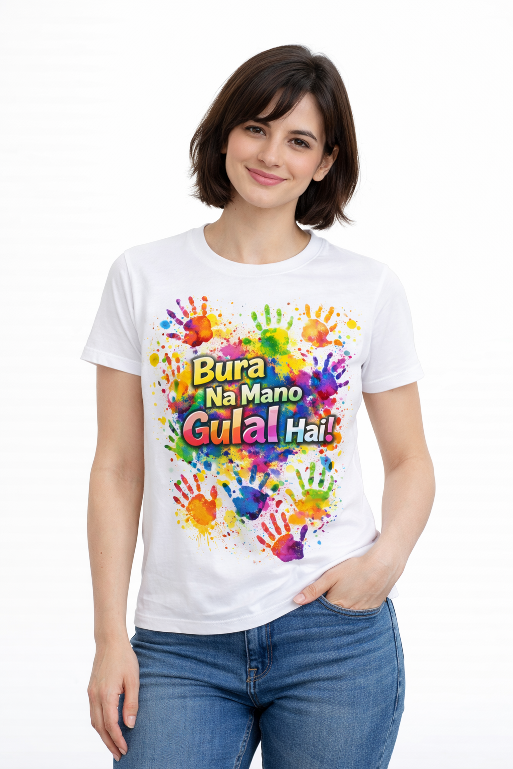 Bura Na Mano Gulal Hai – Women Holi T-Shirt | Color Splash Festival Tee for Boys & Girls by Yalla Street