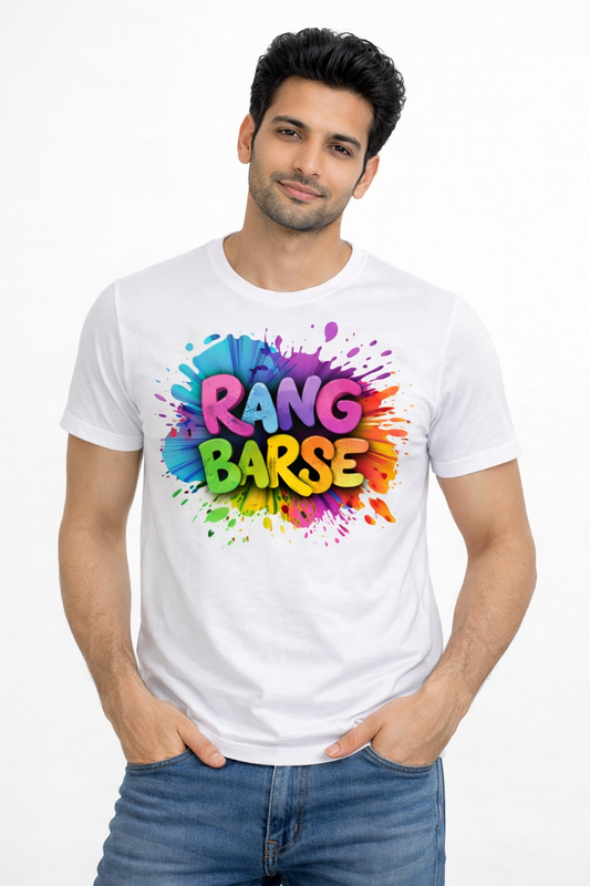 Rang Barse – Men's Holi T-Shirt | Colorful Festival Tee for Men & Boys | Yalla Street