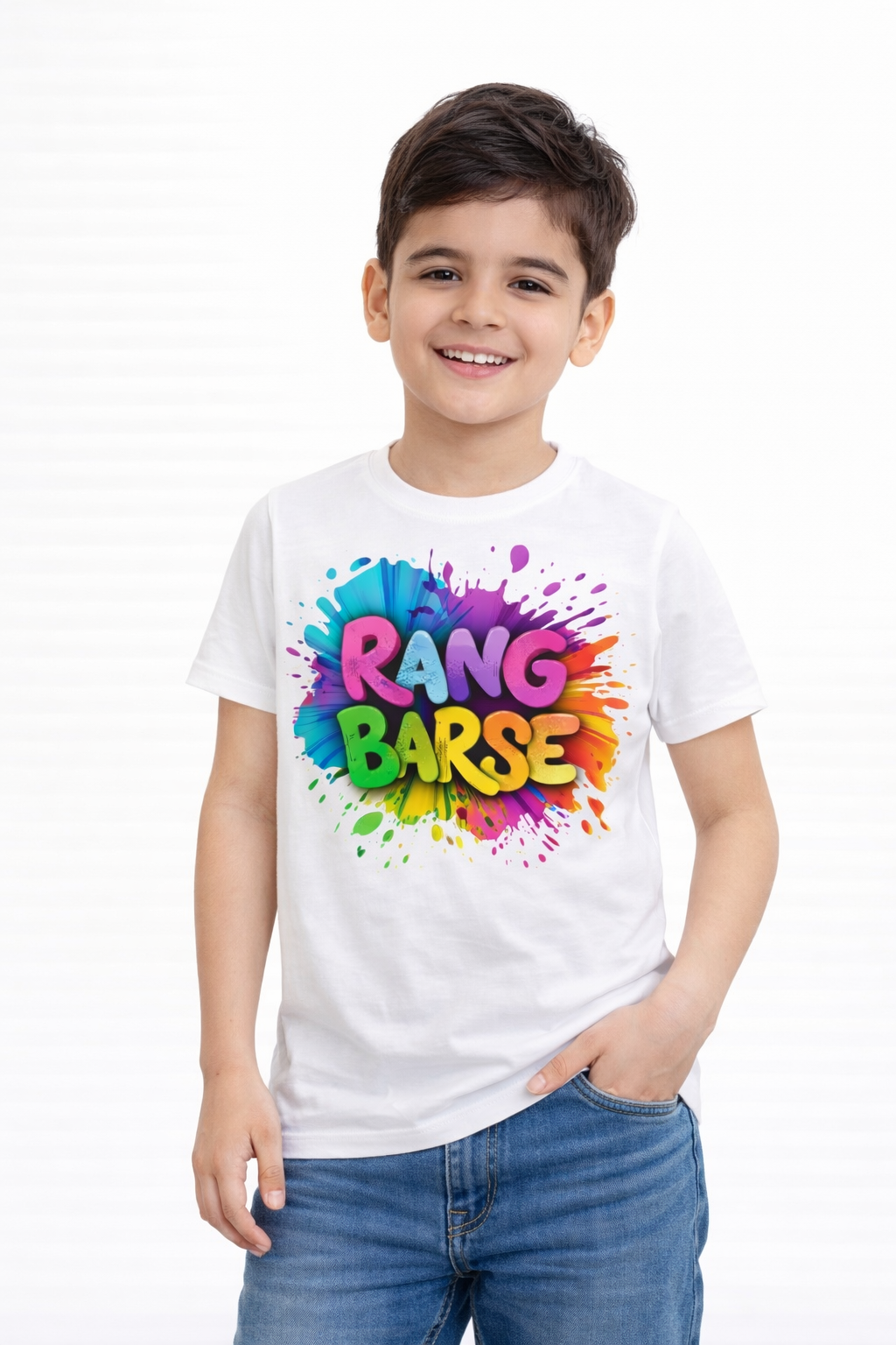 Rang Barse – Kids Holi T-Shirt | Colorful Festival Tee for Boys & Girls | Yalla Street