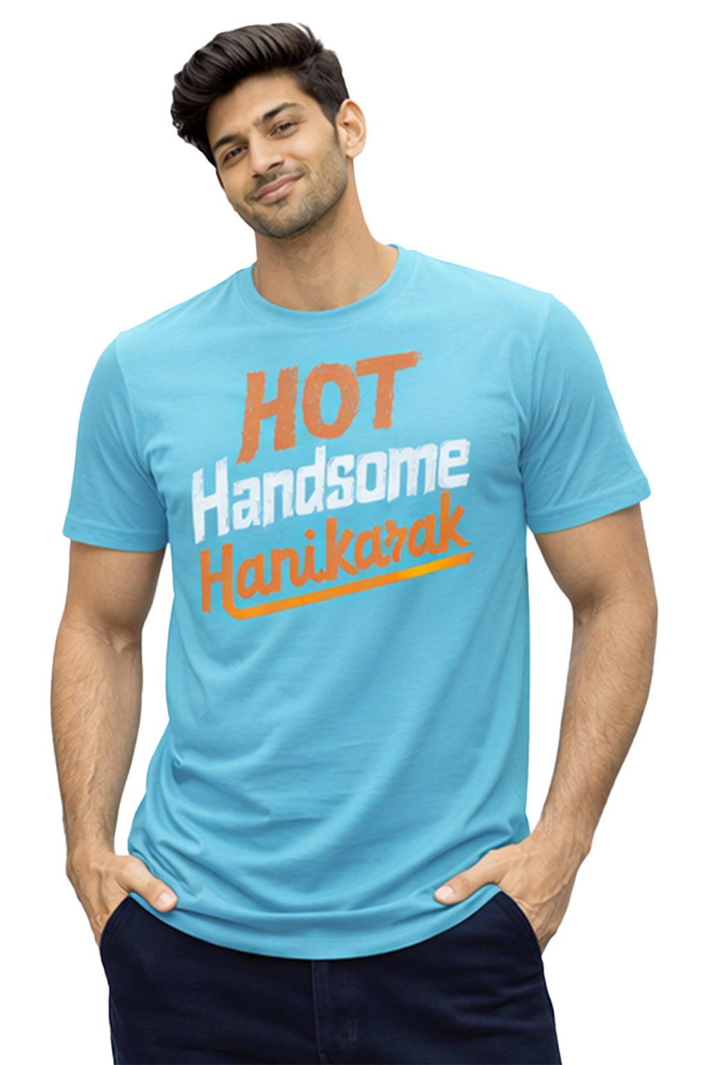Hot Handsome Hanikarak – Funny Desi Attitude Unisex T-Shirt | Yellow | Yalla Street