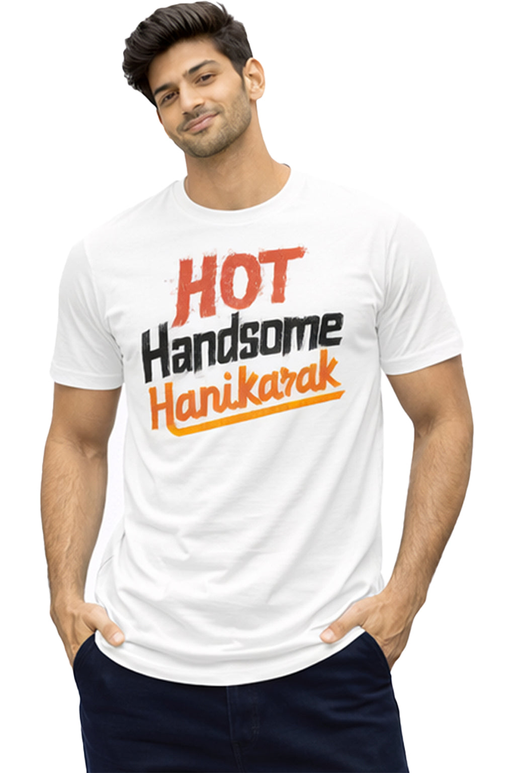 Hot Handsome Hanikarak – Funny Desi Attitude Unisex T-Shirt | Yellow | Yalla Street