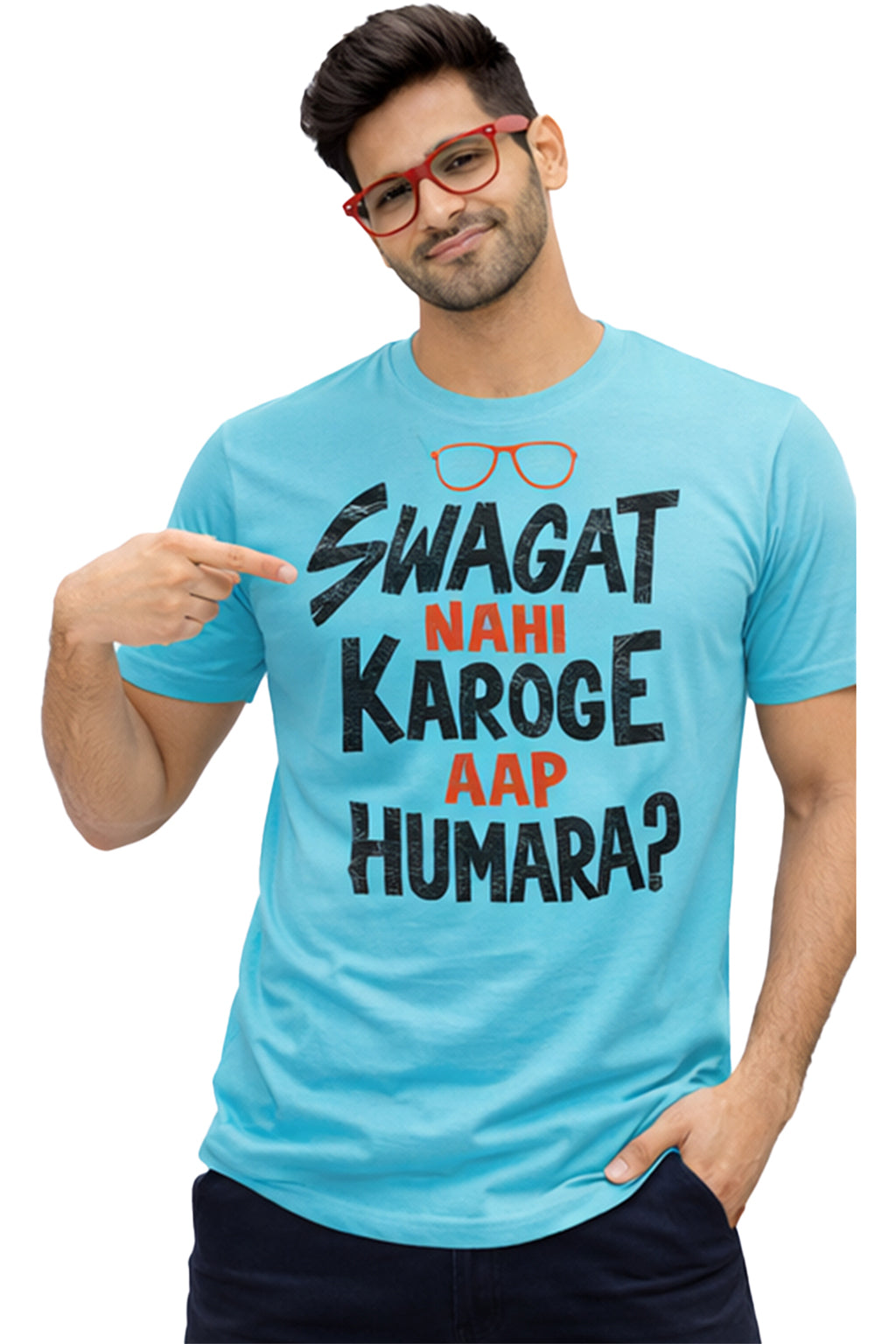 Swagat Nahi Karoge Aap Humara? – Funny Bollywood Dialogue Unisex T-Shirt | Pink | Yalla Street