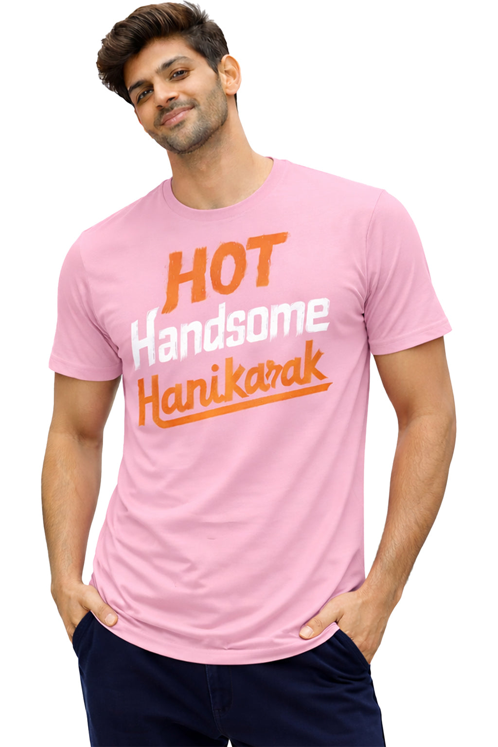 Hot Handsome Hanikarak – Funny Desi Attitude Unisex T-Shirt | Yellow | Yalla Street