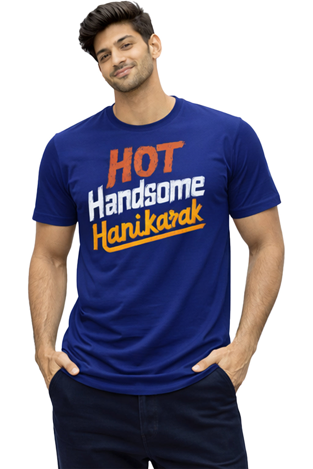 Hot Handsome Hanikarak – Funny Desi Attitude Unisex T-Shirt | Yellow | Yalla Street
