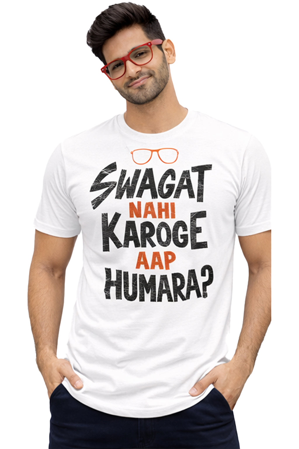 Swagat Nahi Karoge Aap Humara? – Funny Bollywood Dialogue Unisex T-Shirt | Pink | Yalla Street
