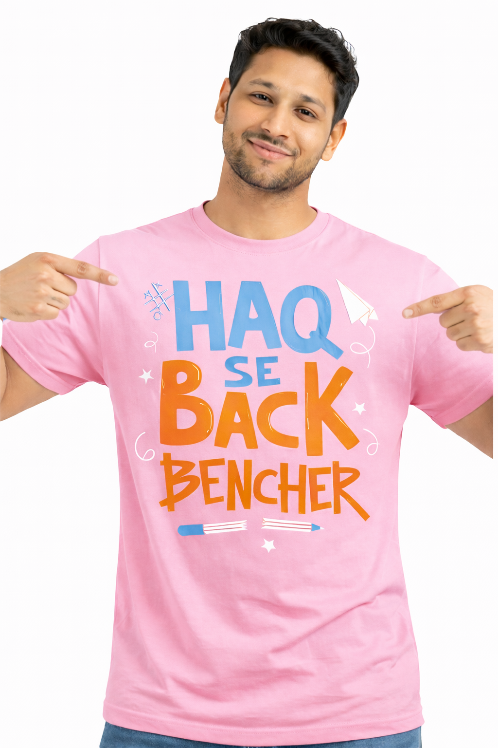 Haq Se Back Bencher Royal Blue Graphic Unisex T-Shirt