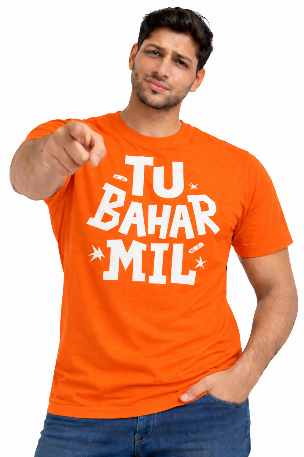 Tu Bahar Mil – Bold Attitude Graphic Unisex T-Shirt | Black | Yalla Street