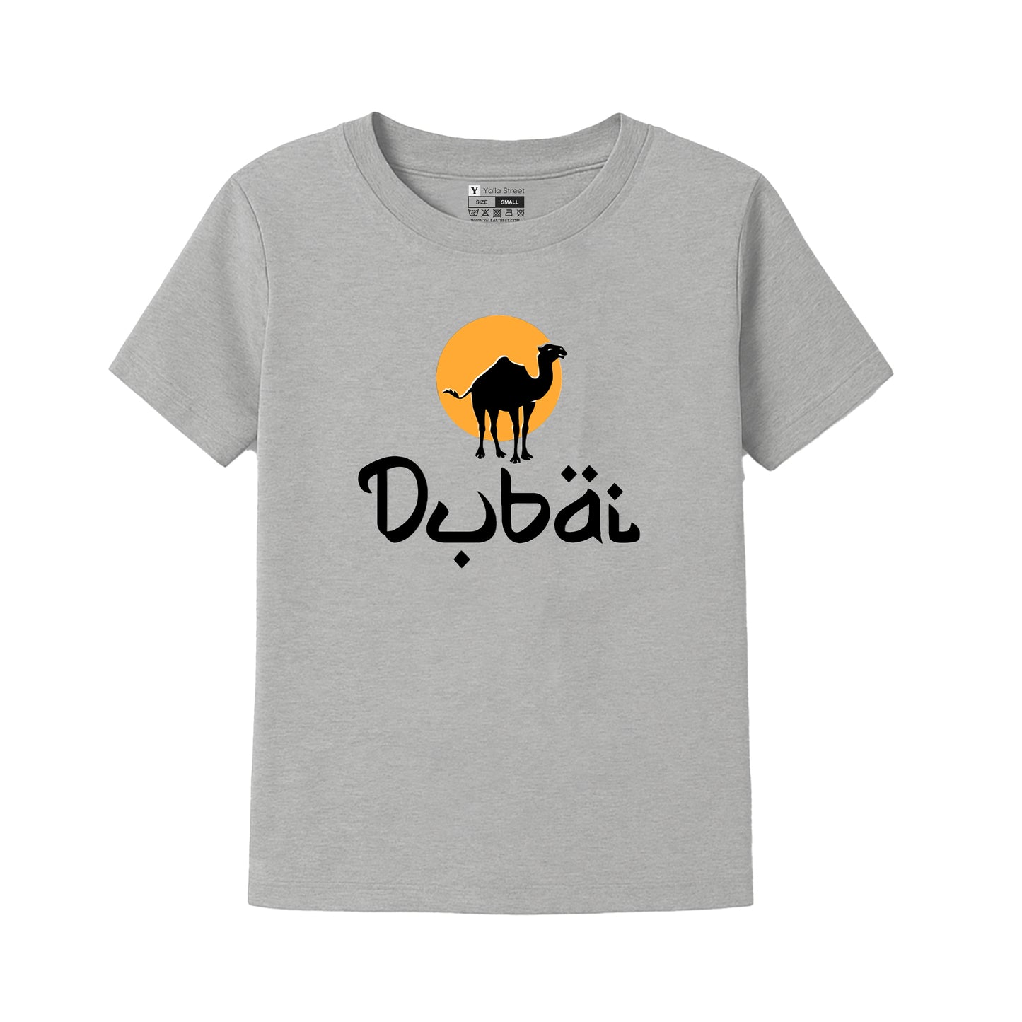 Dubai Camel Kids T-Shirt – Desert Vibes Graphic Tee | White UAE Souvenir Shirt