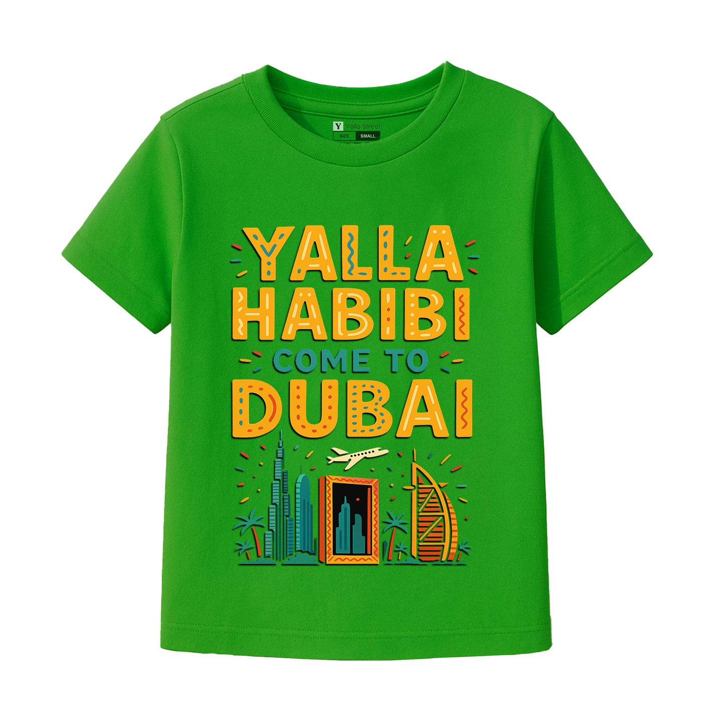 Kids Dubai T-Shirt – "Yalla Habibi Come to Dubai"
