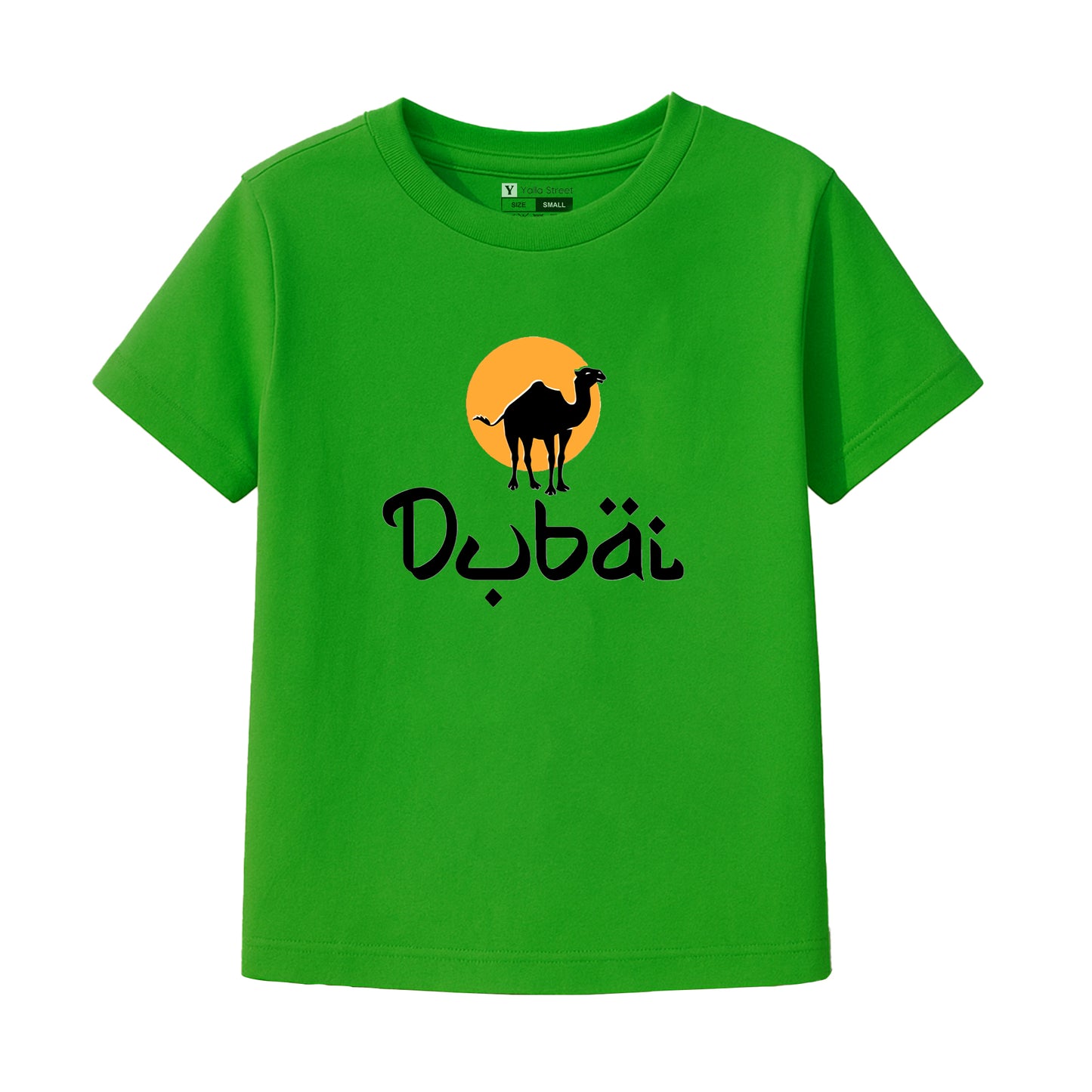 Dubai Camel Kids T-Shirt – Desert Vibes Graphic Tee | White UAE Souvenir Shirt