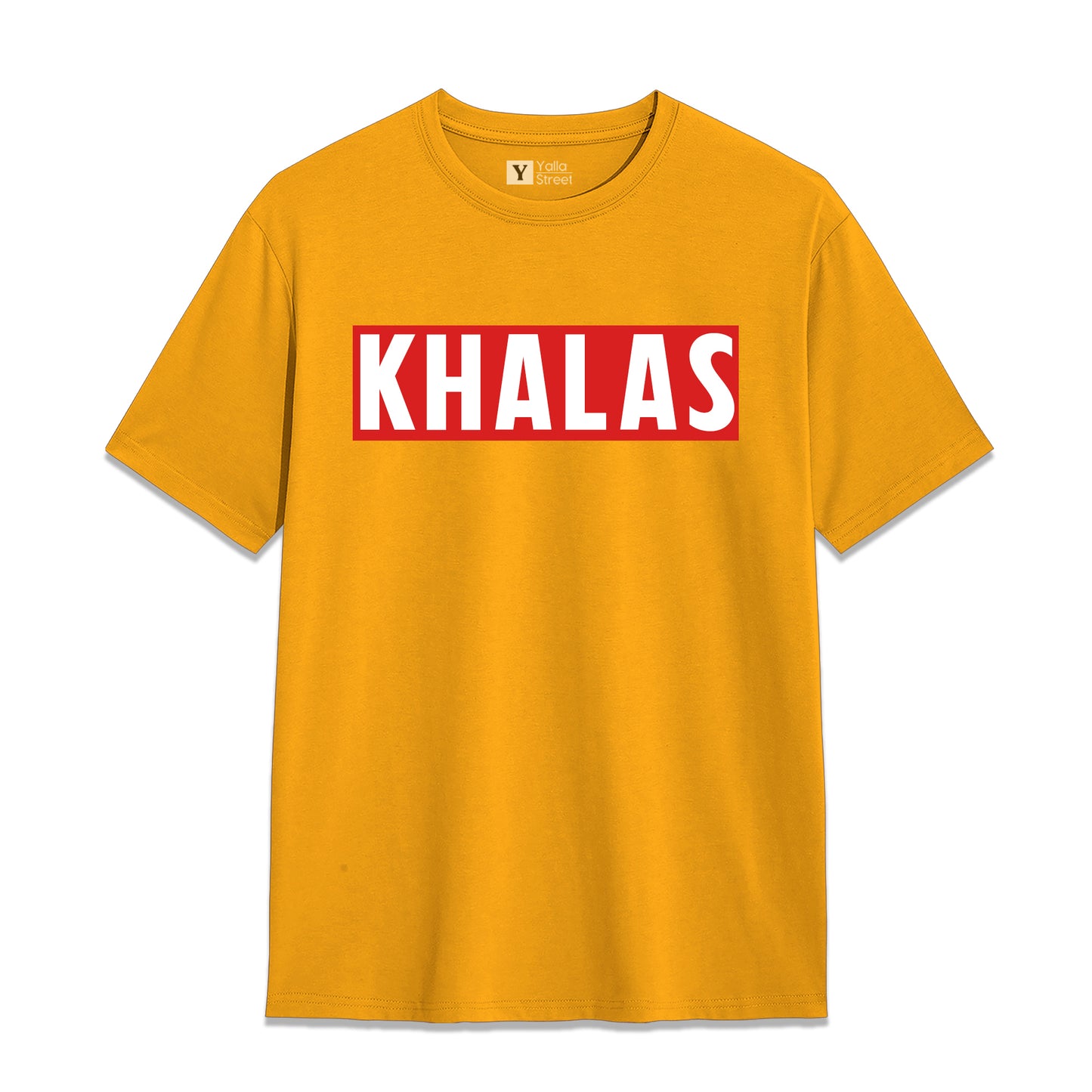 KHALAS T-Shirt – Bold Arabic Slang Tee 100% Cotton Unisex Streetwear UAE-Inspired Graphic