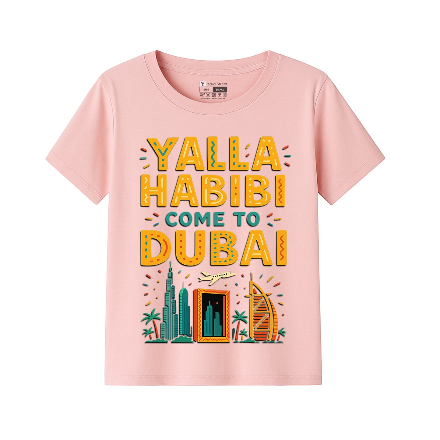 Kids Dubai T-Shirt – "Yalla Habibi Come to Dubai"